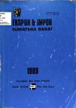 Ekspor Dan Impor Sumatera Barat 1989