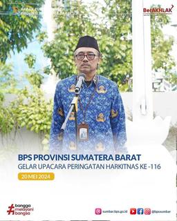  BPS Provinsi Sumatera Barat Gelar Upacara Peringatan Harkitnas ke-116