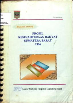 Executive Summary Of Sumatera Barat Peoples Welfare Profile 1996