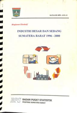 Executive Summary Of Large And Medium Industries In Sumatera Barat 1996-2000