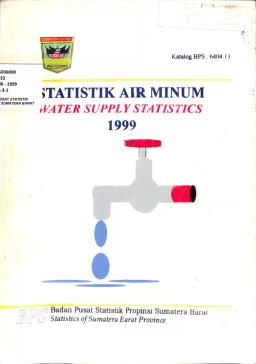 Statistik Air Minum Sumatera Barat 1999