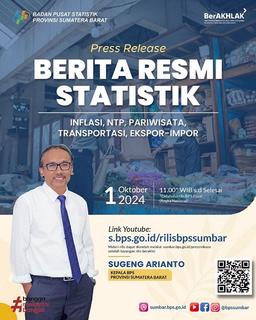 Official Statistics News of BPS-Statistics Sumatera Barat Province 1 October 2024