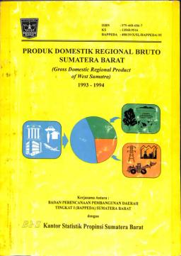 Gross Regional Domestic Product Of Sumatera Barat 1993-1994