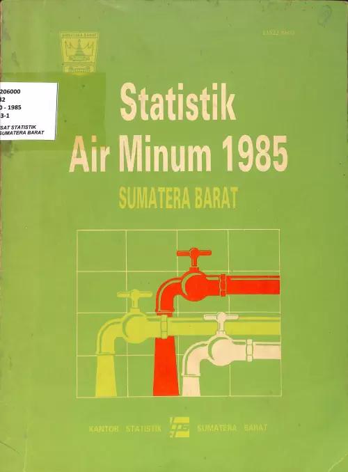 Statistik Air Minum Sumatera Barat 1985