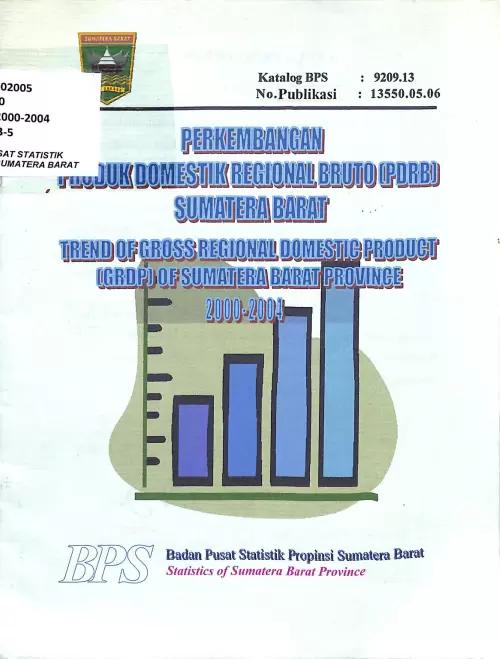 Perkembangan Produk Domestik Regional Bruto (PDRB) Provinsi Sumatera Barat 2000-2004