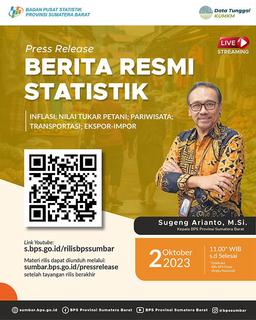 BRS BPS Provinsi Sumatera Barat 2 Oktober 2023