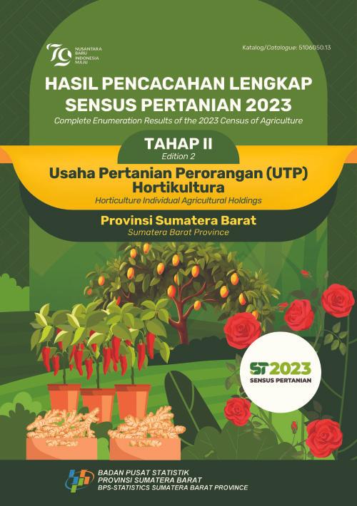 Hasil Pencacahan Lengkap Sensus Pertanian 2023 -Tahap II: Usaha Pertanian Perorangan (UTP) Hortikultura Provinsi Sumatera Barat