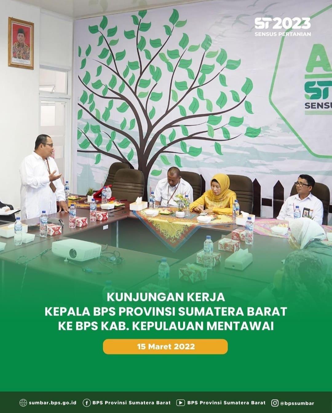 Kunjungan Kerja Kepala BPS Provinsi Sumatera Barat ke BPS Kabupaten Kepulauan Mentawai