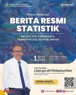 Berita Resmi Statistik BPS Provinsi Sumatera Barat 1 Agustus 2024