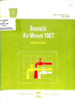 Statistik Air Minum Sumatera Barat 1987