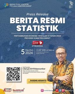 Official Statistical News of BPS Provinsi Sumatera Barat August 5 2024