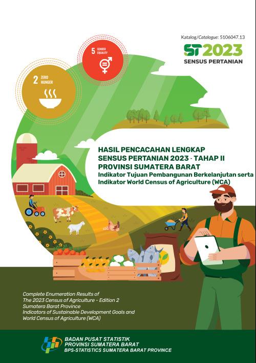 Hasil Pencacahan Lengkap Sensus Pertanian 2023 -Tahap II Provinsi Sumatera Barat: Indikator Tujuan Pembangunan Berkelanjutan serta Indikator World Census of Agriculture