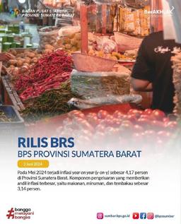 Berita Resmi Rilis BRS BPS Provinsi Sumatera Barat 3 Juni 2024