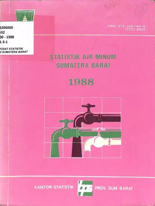 Statistik Air Minum Sumatera Barat 1988